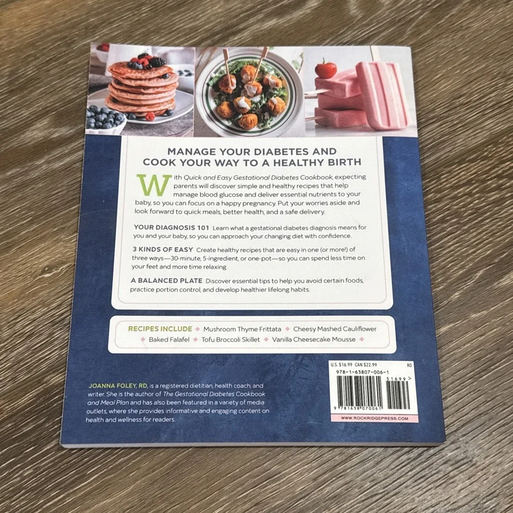 Quick and Easy Gestational Diabetes Cookbook 30-Minute One Pot‎ By Joanna Foley